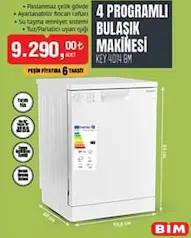 KEYSMART 4 PROGRAMLI BULAŞIK MAKİNESİ